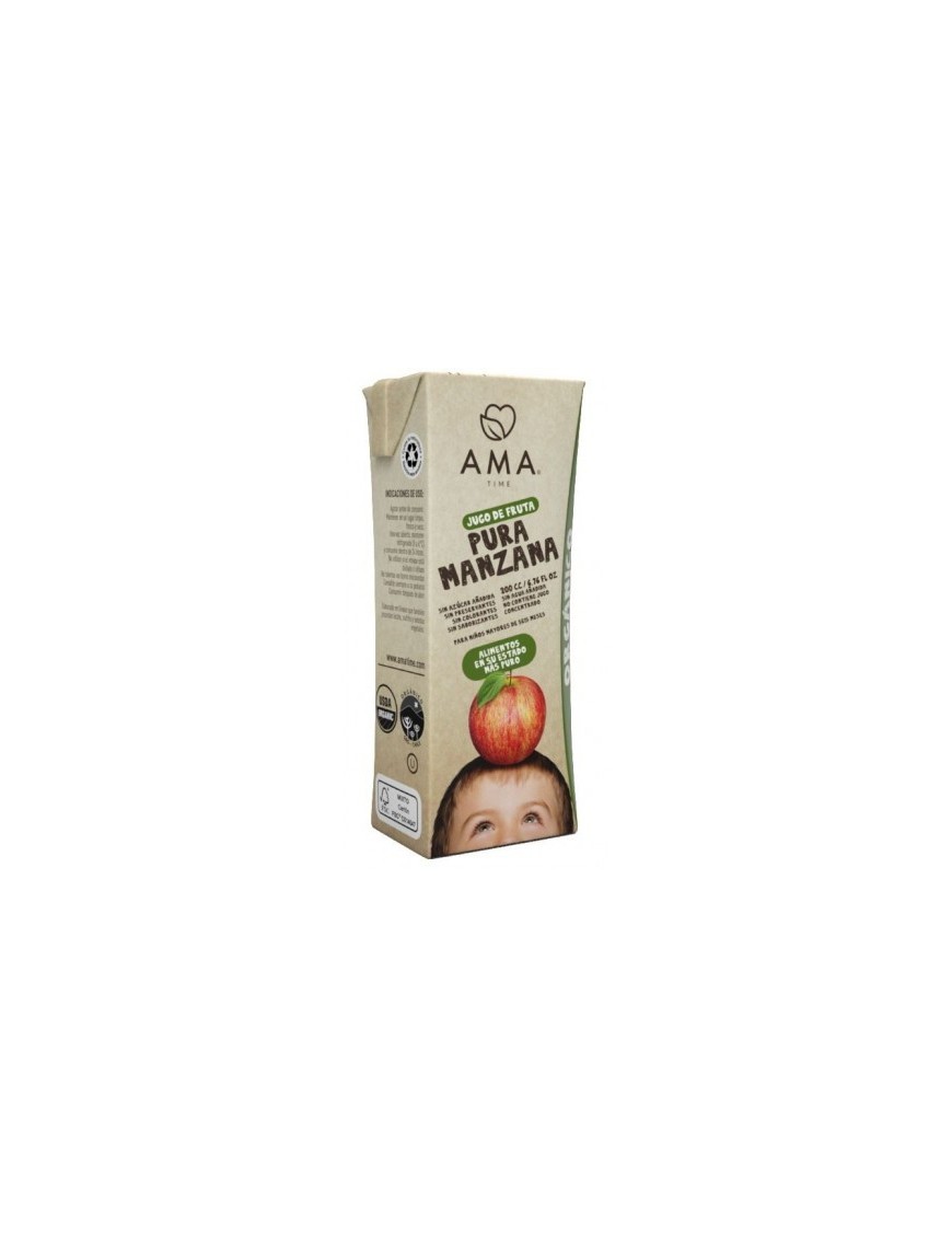 Jugo manzana organico 200 cc  Marca Ama