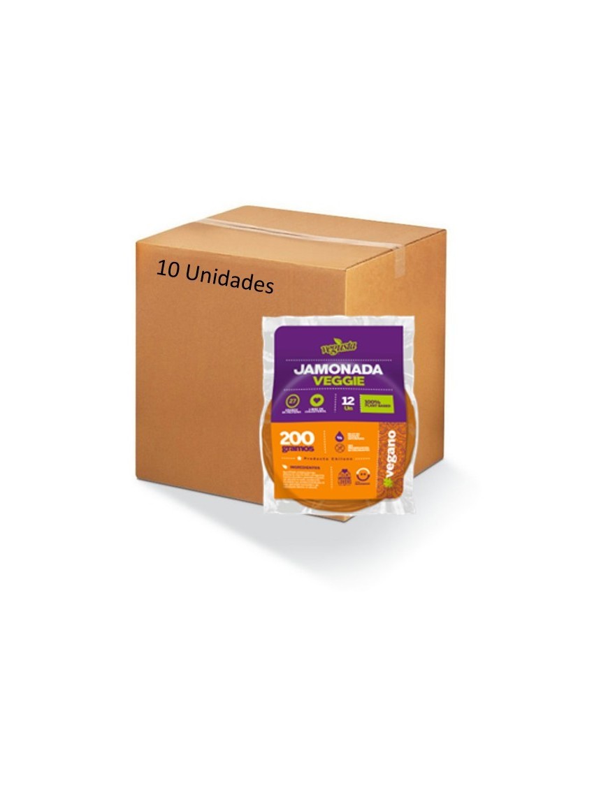 Caja Jamonada veggie 10 unidades 200 gramos Marca Vegusta