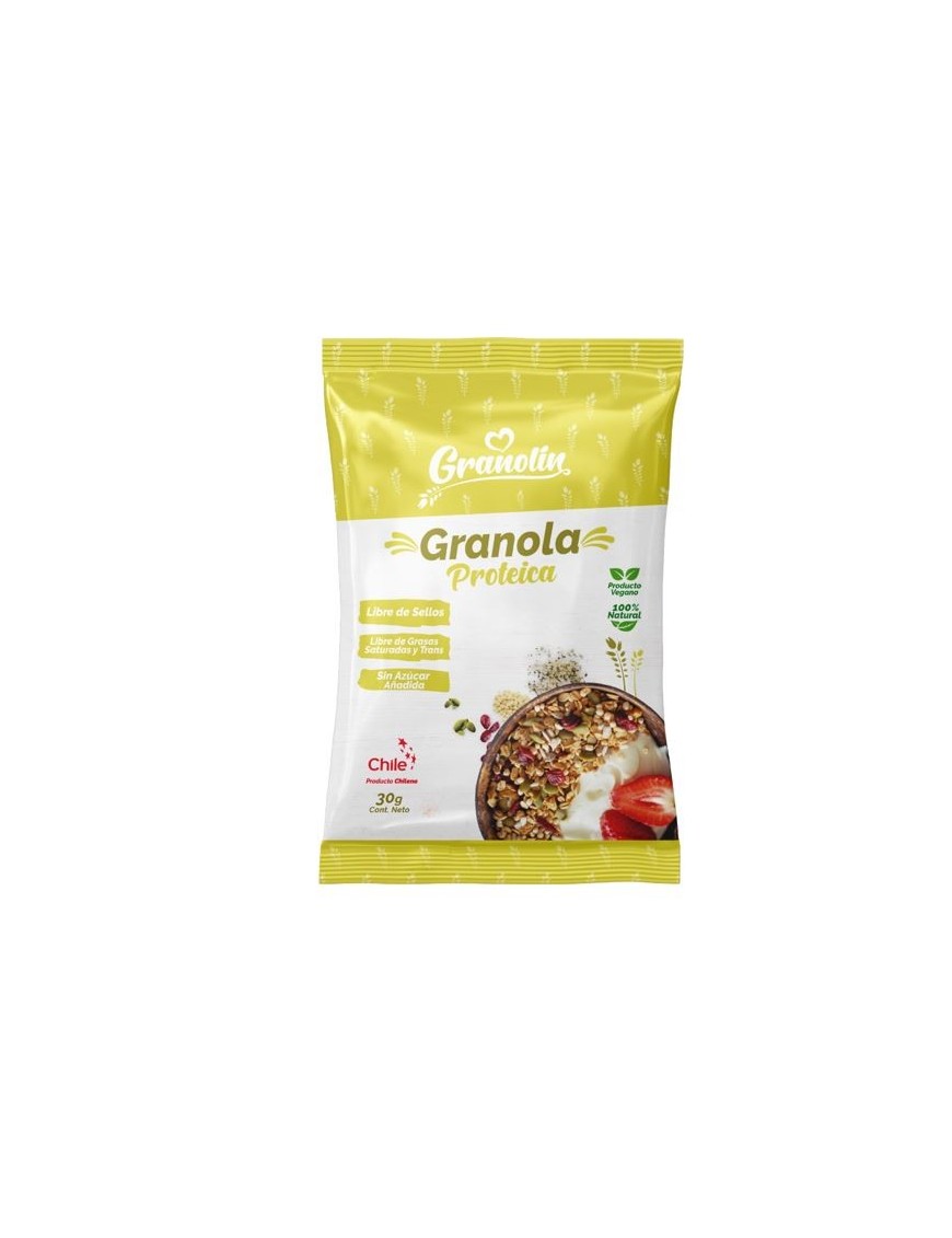 Granola proteica 30 gramos Marca Granolin