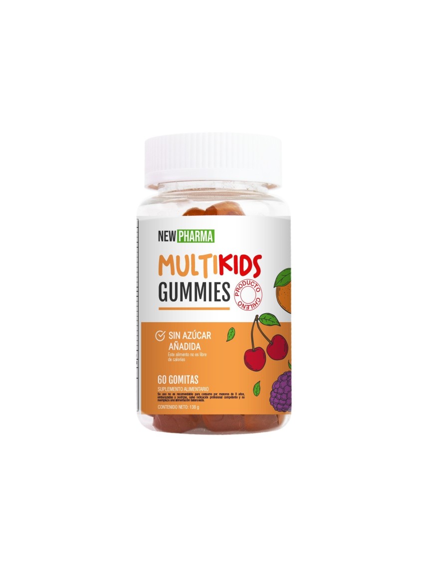 Multikids 60 gomitas 138 gramos Marca Newpharma