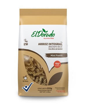 Pasta de arroz integral mini fusilli 250 gramos El Dorado