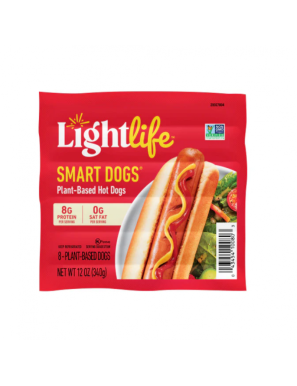 Smart dogs sucedaneo salchicha vegana 340 gramos Marca Lightlife