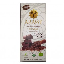 Barra choconibs 60% cacao organico 50 gramos Marca Arawi