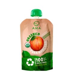 Manzana organico envase reciclable 90 gramos Marca Ama