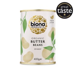 Organic butter beans 400 gramos Marca Biona