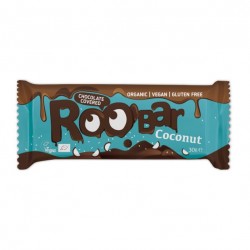Chocolate covered coconut bar 16 x 30 gramos Marca Roobar